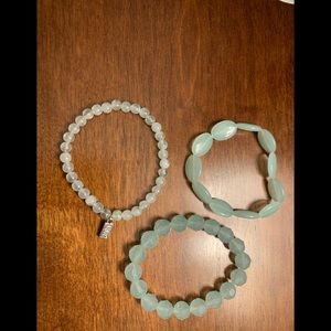 Light green bracelets